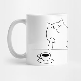 think about cafe coffee cat Mug